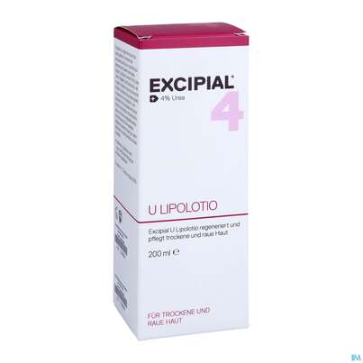 Sie sehen eine Packung EXCIPIAL U LIPOLOT 4% UREA, 200 Milliliter, Produktbild: 02 EXCIPIAL U LIPOLOT 4% UREA, 200 Milliliter, A-Nr.: 2691801 - 02