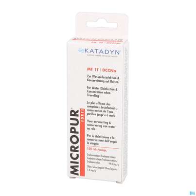 Sie sehen eine Packung Micropur Mf1t Tabl Forte 100st, Produktbild: 02 Micropur Mf1t Tabl Forte 100st, A-Nr.: 2588948 - 02