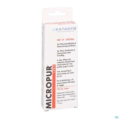 Sie sehen eine Packung Micropur Mf1t Tabl Forte 100st, Produktbild: 03 Micropur Mf1t Tabl Forte 100st, A-Nr.: 2588948 - 03