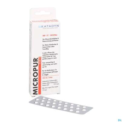 Sie sehen eine Packung Micropur Mf1t Tabl Forte 100st, Produktbild: 05 Micropur Mf1t Tabl Forte 100st, A-Nr.: 2588948 - 05