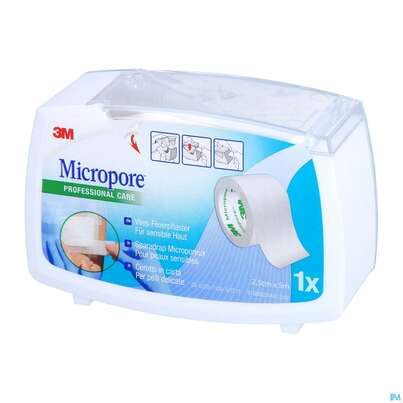 Sie sehen eine Packung 3M Micropore Dispenser 25 mm x 5 m, 1 Stück, Produktbild: 02 3M Micropore Dispenser 25 mm x 5 m, 1 Stück, A-Nr.: 2602602 - 02