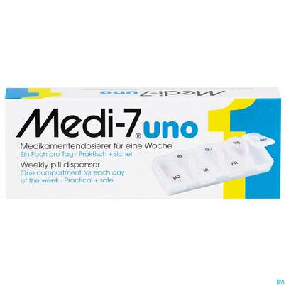 Sie sehen eine Packung MEDI-7 PHA UNO MEDIKAM.DOS, 1 Stück, Produktbild: 01 MEDI-7 PHA UNO MEDIKAM.DOS, 1 Stück, A-Nr.: 2588374 - 01