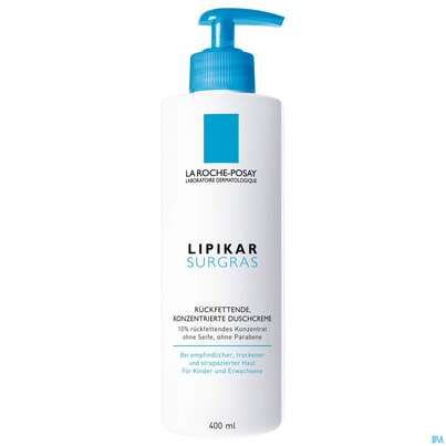 Sie sehen eine Packung La Roche Posay Koerperpflege Lipikar/surgras Konzentr.duschcreme 400ml, Produktbild: 01 La Roche Posay Koerperpflege Lipikar/surgras Konzentr.duschcreme 400ml, A-Nr.: 5356322 - 01