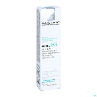 Sie sehen eine Packung La Roche-Posay Hyalu B5 Aufpolsternde Anti-Falten Augenpflege, 15 Milliliter, Produktbild: 03 La Roche-Posay Hyalu B5 Aufpolsternde Anti-Falten Augenpflege, 15 Milliliter, A-Nr.: 4933697 - 03