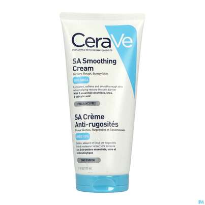 Sie sehen eine Packung CeraVe SA Urea Glättende Feuchtigkeitscreme, 177 Milliliter, Produktbild: 03 CeraVe SA Urea Glättende Feuchtigkeitscreme, 177 Milliliter, A-Nr.: 5178694 - 03