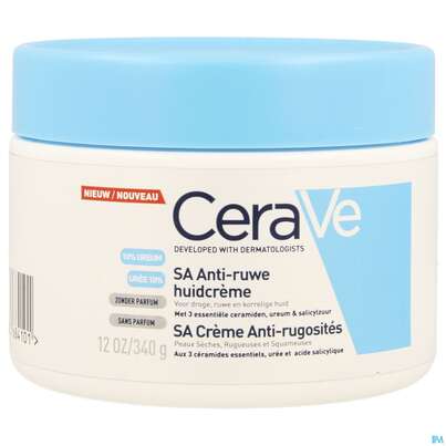 Sie sehen eine Packung CeraVe SA Urea Glättende Feuchtigkeitscreme, 340 Gramm, Produktbild: 01 CeraVe SA Urea Glättende Feuchtigkeitscreme, 340 Gramm, A-Nr.: 5178702 - 01