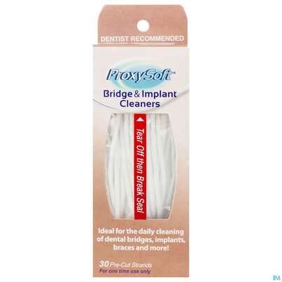 Sie sehen eine Packung ProxySoft Bridge & Implant Cleaners, 30 Stück, Produktbild: 01 ProxySoft Bridge & Implant Cleaners, 30 Stück, A-Nr.: 4407299 - 01