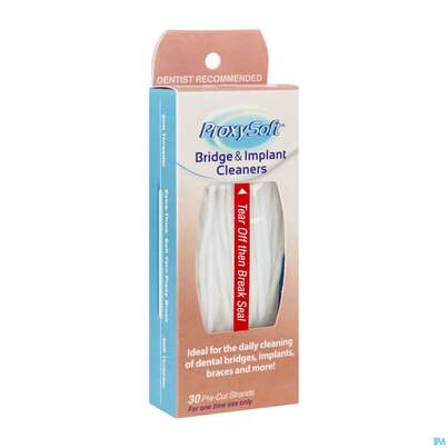 Sie sehen eine Packung ProxySoft Bridge & Implant Cleaners, 30 Stück, Produktbild: 02 ProxySoft Bridge & Implant Cleaners, 30 Stück, A-Nr.: 4407299 - 02