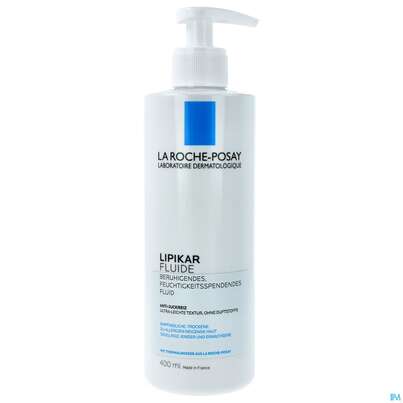 Sie sehen eine Packung LA ROCHE LIPIKAR FLUID, 400 Milliliter, Produktbild: 01 LA ROCHE LIPIKAR FLUID, 400 Milliliter, A-Nr.: 4409967 - 01