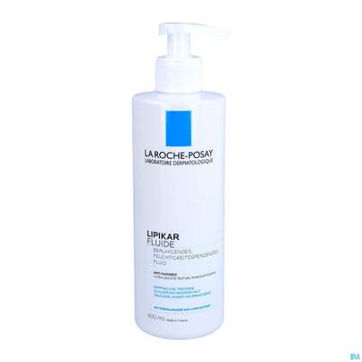 Sie sehen eine Packung LA ROCHE LIPIKAR FLUID, 400 Milliliter, Produktbild: 03 LA ROCHE LIPIKAR FLUID, 400 Milliliter, A-Nr.: 4409967 - 03