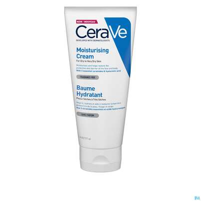 Sie sehen eine Packung CeraVe Feuchtigkeitscreme, 177 Milliliter, Produktbild: 01 CeraVe Feuchtigkeitscreme, 177 Milliliter, A-Nr.: 4801926 - 01