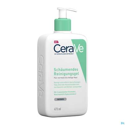 Sie sehen eine Packung CeraVe Schäumendes Reinigungsgel, 473 Milliliter, Produktbild: 01 CeraVe Schäumendes Reinigungsgel, 473 Milliliter, A-Nr.: 4802021 - 01