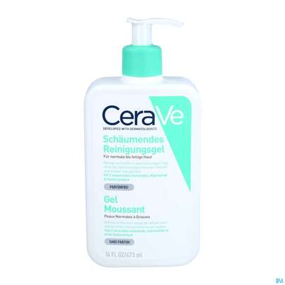 Sie sehen eine Packung CeraVe Schäumendes Reinigungsgel, 473 Milliliter, Produktbild: 02 CeraVe Schäumendes Reinigungsgel, 473 Milliliter, A-Nr.: 4802021 - 02