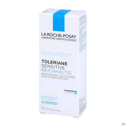 Sie sehen eine Packung La Roche-Posay Toleriane Sensitive reichhaltige Gesichtspflege, 40 Milliliter, Produktbild: 02 La Roche-Posay Toleriane Sensitive reichhaltige Gesichtspflege, 40 Milliliter, A-Nr.: 5063063 - 02