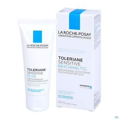 Sie sehen eine Packung La Roche-Posay Toleriane Sensitive reichhaltige Gesichtspflege, 40 Milliliter, Produktbild: 04 La Roche-Posay Toleriane Sensitive reichhaltige Gesichtspflege, 40 Milliliter, A-Nr.: 5063063 - 04