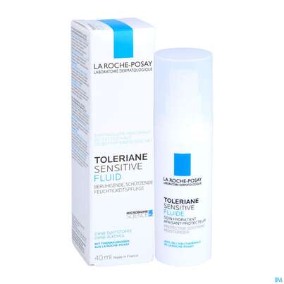 Sie sehen eine Packung La Roche-Posay Toleriane Sensitive Fluid leichte Gesichtspflege, 40 Milliliter, Produktbild: 05 La Roche-Posay Toleriane Sensitive Fluid leichte Gesichtspflege, 40 Milliliter, A-Nr.: 5063086 - 05