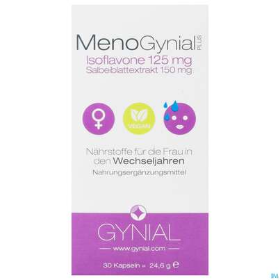 Sie sehen eine Packung MENOGYNIAL PLUS KPS ISOFLAVO, 30 Stück, Produktbild: 01 MENOGYNIAL PLUS KPS ISOFLAVO, 30 Stück, A-Nr.: 4768413 - 01