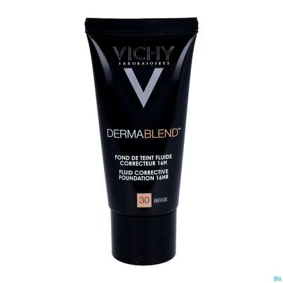 Sie sehen eine Packung VICHY DERMABL.FLUID 30 BEIGE, 30 Milliliter, Produktbild: 07 VICHY DERMABL.FLUID 30 BEIGE, 30 Milliliter, A-Nr.: 5044226 - 07