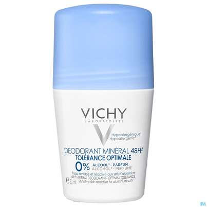 Sie sehen eine Packung VICHY DEO MIN ROLL-ON 48H, 50 Milliliter, Produktbild: 01 VICHY DEO MIN ROLL-ON 48H, 50 Milliliter, A-Nr.: 4759503 - 01