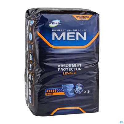 Sie sehen eine Packung TENA MEN LEVEL 3 INK., 16 Stück, Produktbild: 02 TENA MEN LEVEL 3 INK., 16 Stück, A-Nr.: 3792734 - 02