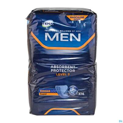 Sie sehen eine Packung TENA MEN LEVEL 3 INK., 16 Stück, Produktbild: 03 TENA MEN LEVEL 3 INK., 16 Stück, A-Nr.: 3792734 - 03