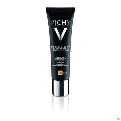 Sie sehen eine Packung VICHY DERMABL.3D COVERFLOW35, 30 Milliliter, Produktbild: 02 VICHY DERMABL.3D COVERFLOW35, 30 Milliliter, A-Nr.: 4264368 - 02