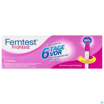 Sie sehen eine Packung Femtest Frühtest Neu, 1 Stück, Produktbild: 02 Femtest Frühtest Neu, 1 Stück, A-Nr.: 4269673 - 02