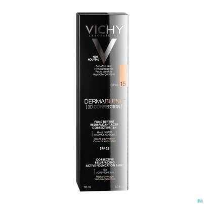 Sie sehen eine Packung VICHY DERMABL.3D COVERFLOW15, 30 Milliliter, Produktbild: 01 VICHY DERMABL.3D COVERFLOW15, 30 Milliliter, A-Nr.: 4089729 - 01