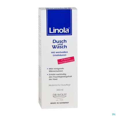 Sie sehen eine Packung LINOLA DU+WASCH MIKROEMU, 300 Milliliter, Produktbild: 03 LINOLA DU+WASCH MIKROEMU, 300 Milliliter, A-Nr.: 4089511 - 03