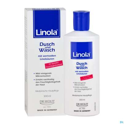 Sie sehen eine Packung LINOLA DU+WASCH MIKROEMU, 300 Milliliter, Produktbild: 04 LINOLA DU+WASCH MIKROEMU, 300 Milliliter, A-Nr.: 4089511 - 04