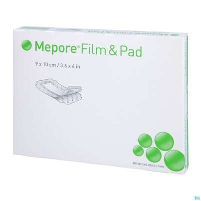 Sie sehen eine Packung Mepore/film +pad/pharm 9x 10cm 5st, Produktbild: 02 Mepore/film +pad/pharm 9x 10cm 5st, A-Nr.: 3743799 - 02