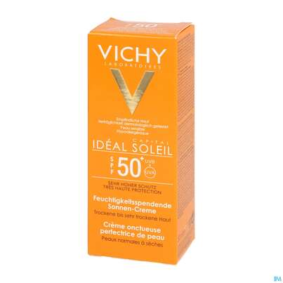 Sie sehen eine Packung Vichy Capital Soleil Sonnen-Creme LSF 50+, 50 Milliliter, Produktbild: 02 Vichy Capital Soleil Sonnen-Creme LSF 50+, 50 Milliliter, A-Nr.: 4090307 - 02