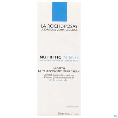 Sie sehen eine Packung La Roche-Posay Nutritic Intense Intensive Aufbaupflege, 50 Milliliter, Produktbild: 03 La Roche-Posay Nutritic Intense Intensive Aufbaupflege, 50 Milliliter, A-Nr.: 4083922 - 03