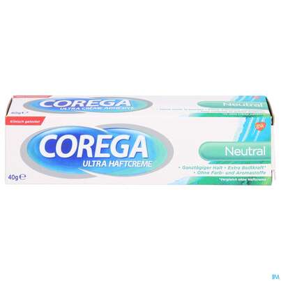Sie sehen eine Packung Corega Ultra Haftcreme Halt +kruemelschutz 40g, Produktbild: 01 Corega Ultra Haftcreme Halt +kruemelschutz 40g, A-Nr.: 3747857 - 01