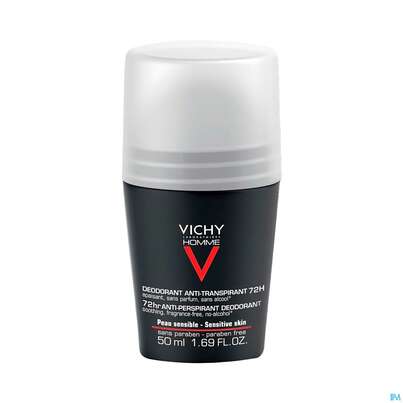 Sie sehen eine Packung Vichy Homme Anti-Transpirant Extreme Control 72h Roll-On, 50 Milliliter, Produktbild: 02 Vichy Homme Anti-Transpirant Extreme Control 72h Roll-On, 50 Milliliter, A-Nr.: 3724388 - 02