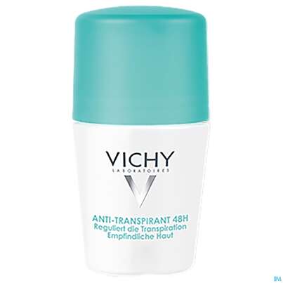 Sie sehen eine Packung Vichy Deo Antitranspirant 48h , 50 Milliliter, Produktbild: 01 Vichy Deo Antitranspirant 48h , 50 Milliliter, A-Nr.: 3724419 - 01