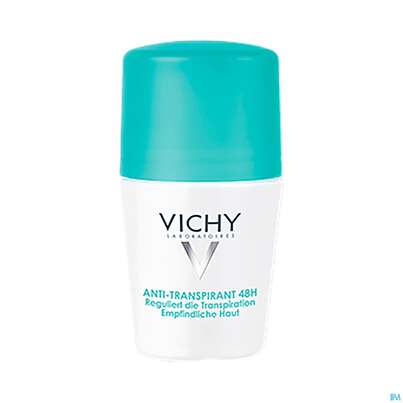 Sie sehen eine Packung Vichy Deo Antitranspirant 48h , 50 Milliliter, Produktbild: 02 Vichy Deo Antitranspirant 48h , 50 Milliliter, A-Nr.: 3724419 - 02