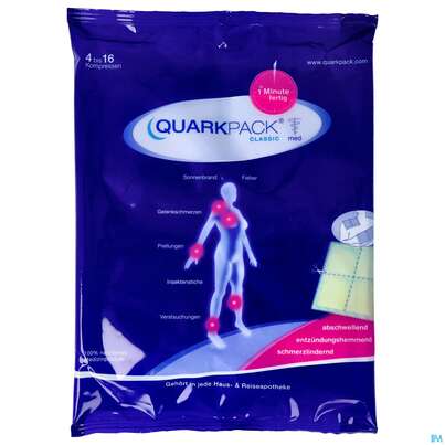 Sie sehen eine Packung TOPFENUMSCHLAG QUARKPACK, 4 Stück, Produktbild: 01 TOPFENUMSCHLAG QUARKPACK, 4 Stück, A-Nr.: 3735914 - 01