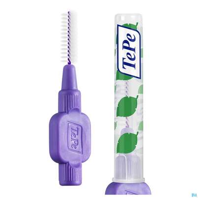 Sie sehen eine Packung Tepe Interdentalbuersten 1,1mm Lila 6st, Produktbild: 03 Tepe Interdentalbuersten 1,1mm Lila 6st, A-Nr.: 3698484 - 03