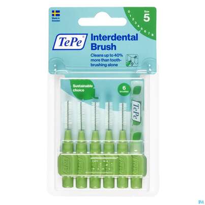 Sie sehen eine Packung TEPE IDB 0,8MM GRUEN, 6 Stück, Produktbild: 03 TEPE IDB 0,8MM GRUEN, 6 Stück, A-Nr.: 3698461 - 03