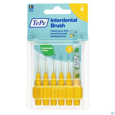 Sie sehen eine Packung Tepe Interdentalbuersten 0,7mm Gelb 6st, Produktbild: 02 Tepe Interdentalbuersten 0,7mm Gelb 6st, A-Nr.: 3698366 - 02