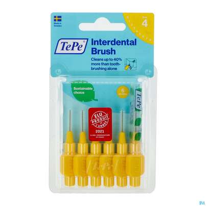 Sie sehen eine Packung Tepe Interdentalbuersten 0,7mm Gelb 6st, Produktbild: 03 Tepe Interdentalbuersten 0,7mm Gelb 6st, A-Nr.: 3698366 - 03