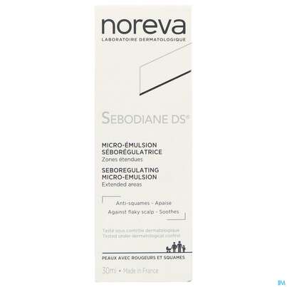 Sie sehen eine Packung Noreva Sebodiane Ds Mikroemulsion 30ml, Produktbild: 01 Noreva Sebodiane Ds Mikroemulsion 30ml, A-Nr.: 3693699 - 01