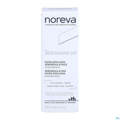 Sie sehen eine Packung Noreva Sebodiane Ds Mikroemulsion 30ml, Produktbild: 04 Noreva Sebodiane Ds Mikroemulsion 30ml, A-Nr.: 3693699 - 04