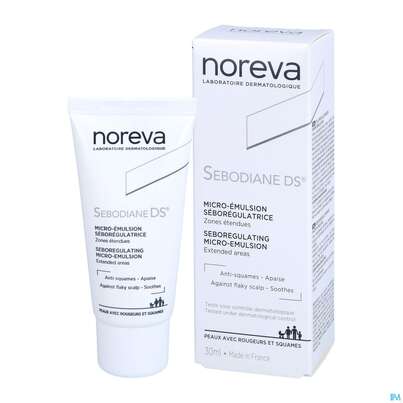Sie sehen eine Packung Noreva Sebodiane Ds Mikroemulsion 30ml, Produktbild: 09 Noreva Sebodiane Ds Mikroemulsion 30ml, A-Nr.: 3693699 - 09