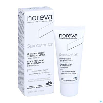 Sie sehen eine Packung Noreva Sebodiane Ds Mikroemulsion 30ml, Produktbild: 10 Noreva Sebodiane Ds Mikroemulsion 30ml, A-Nr.: 3693699 - 10