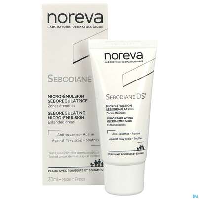 Sie sehen eine Packung Noreva Sebodiane Ds Mikroemulsion 30ml, Produktbild: 12 Noreva Sebodiane Ds Mikroemulsion 30ml, A-Nr.: 3693699 - 12