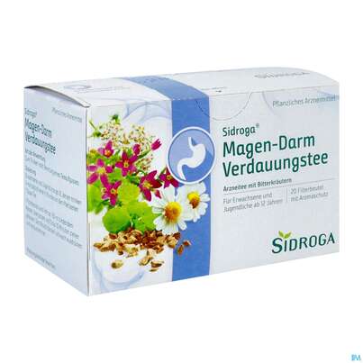 Sie sehen eine Packung Sidroga Magen-Darm Verdauungstee, 20 Stück, Produktbild: 02 Sidroga Magen-Darm Verdauungstee, 20 Stück, A-Nr.: 4034579 - 02