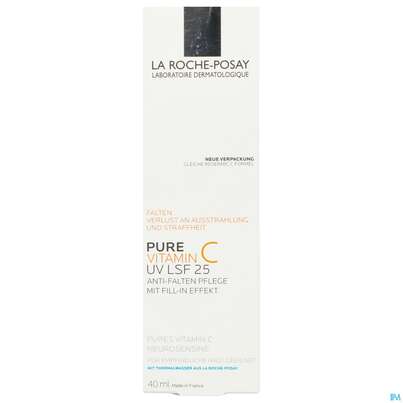 Sie sehen eine Packung La Roche-Posay Pure Vitamin C Leichte Anti-Falten Pflege LSF 25 , 40 Milliliter, Produktbild: 01 La Roche-Posay Pure Vitamin C Leichte Anti-Falten Pflege LSF 25 , 40 Milliliter, A-Nr.: 4032528 - 01