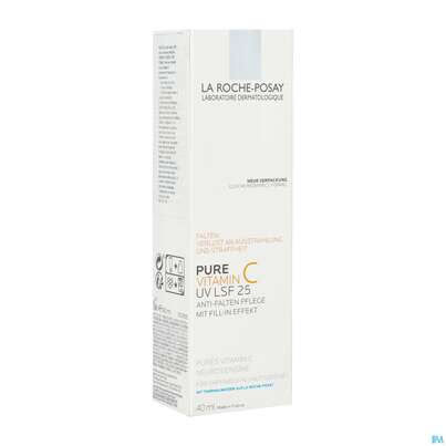 Sie sehen eine Packung La Roche-Posay Pure Vitamin C Leichte Anti-Falten Pflege LSF 25 , 40 Milliliter, Produktbild: 03 La Roche-Posay Pure Vitamin C Leichte Anti-Falten Pflege LSF 25 , 40 Milliliter, A-Nr.: 4032528 - 03